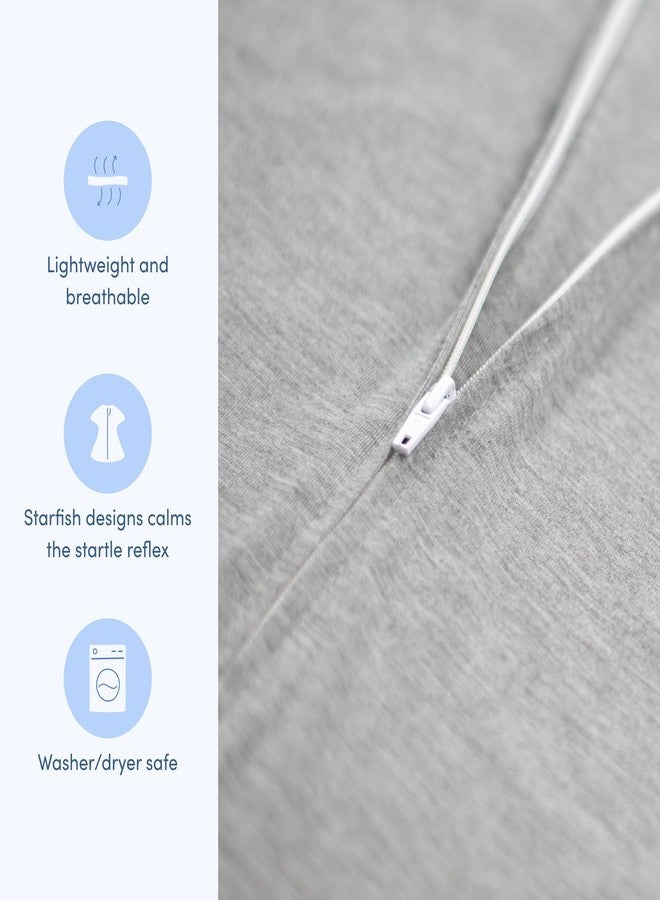 SleepingBaby Zipadee-Zip Transition Swaddle - Cozy Baby Swaddle Blanket with Zipper Convenience - Roomy Wearable Blanket for Easy Diaper Changes - Classic Heather, Medium (6-12 Month) - 2 Pack - Image 3